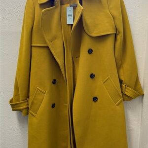 Ann Taylor Mustard Trench Coat